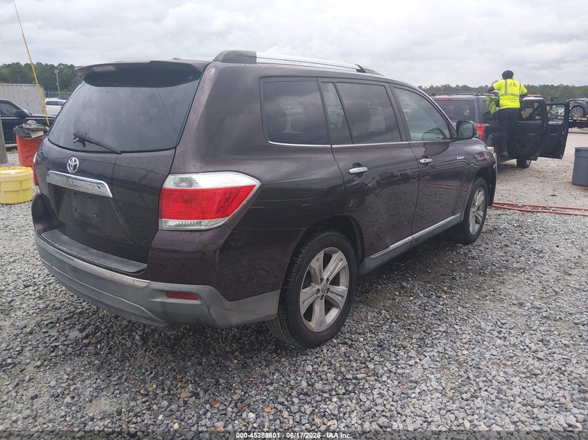 Vin: 5tdyk3eh1cs050906, lot: 45887804, toyota highlander limited v6 20124