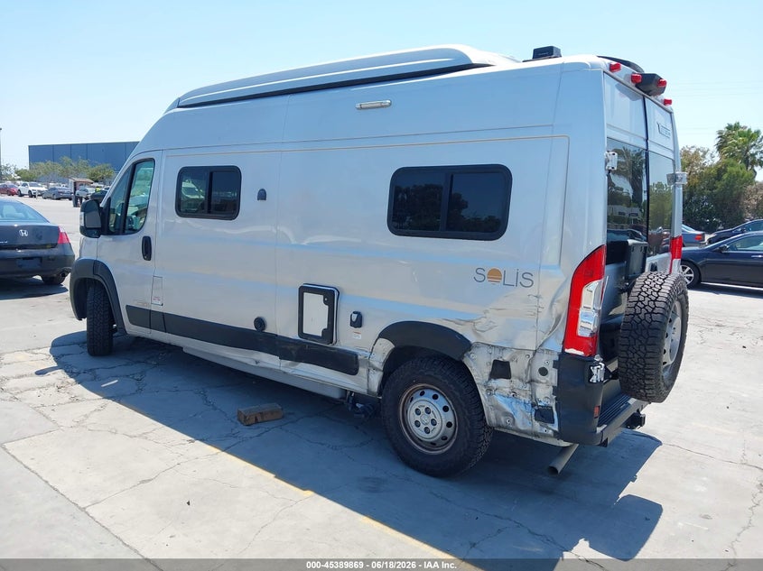 Vin: 3c6lrvdg3me582882, lot: 45887872, ram promaster 2500 high roof 159 wb 20213