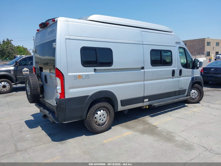 Vin: 3c6lrvdg3me582882, lot: 45887872, ram promaster 2500 high roof 159 wb 20214