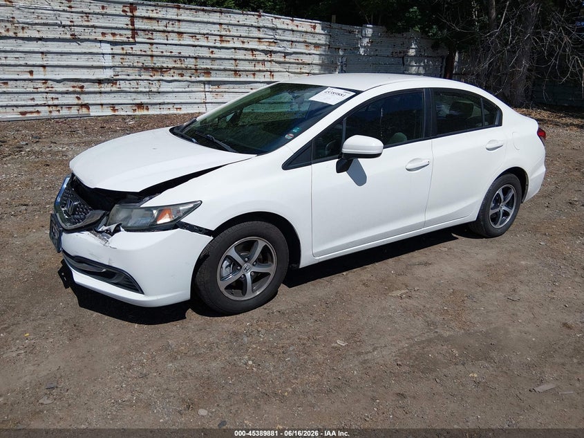 2015 HONDA CIVIC SEDAN 1.8L I-4 VVT, 143HP
