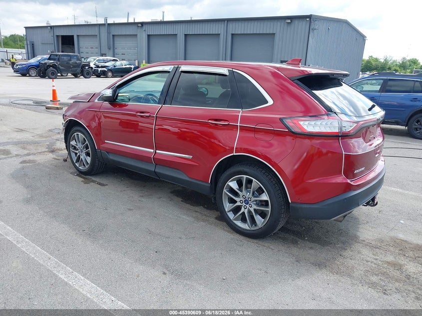 Vin: 2fmpk4k93fbb41580, lot: 45888612, ford edge titanium 20153