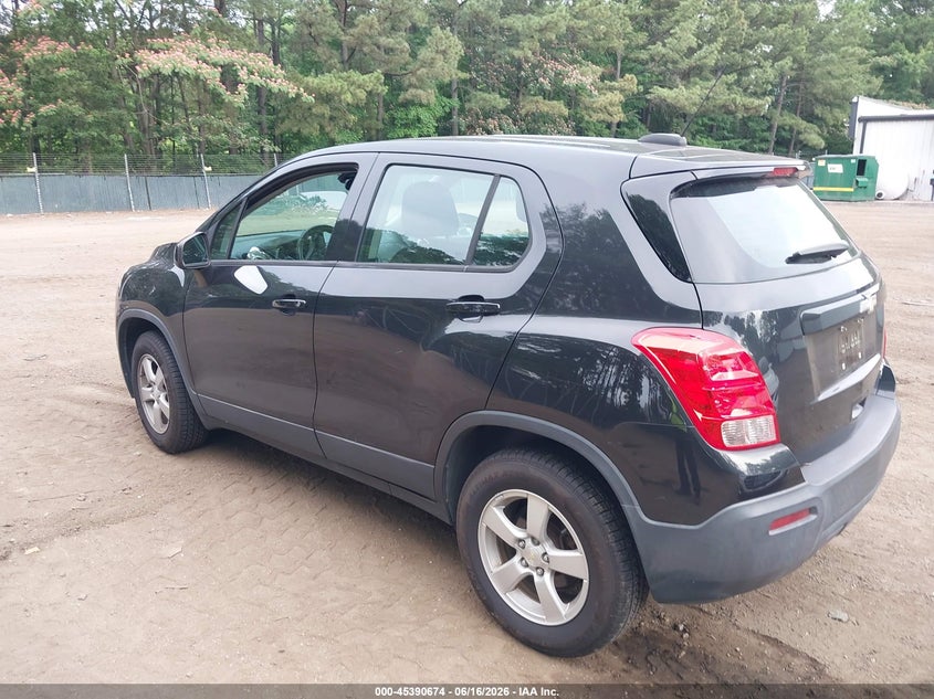 Vin: kl7cjnsb5gb655269, lot: 45888677, chevrolet trax ls 20163