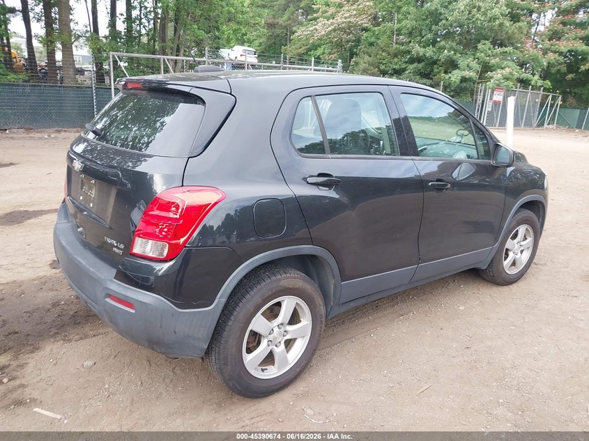 Vin: kl7cjnsb5gb655269, lot: 45888677, chevrolet trax ls 20164