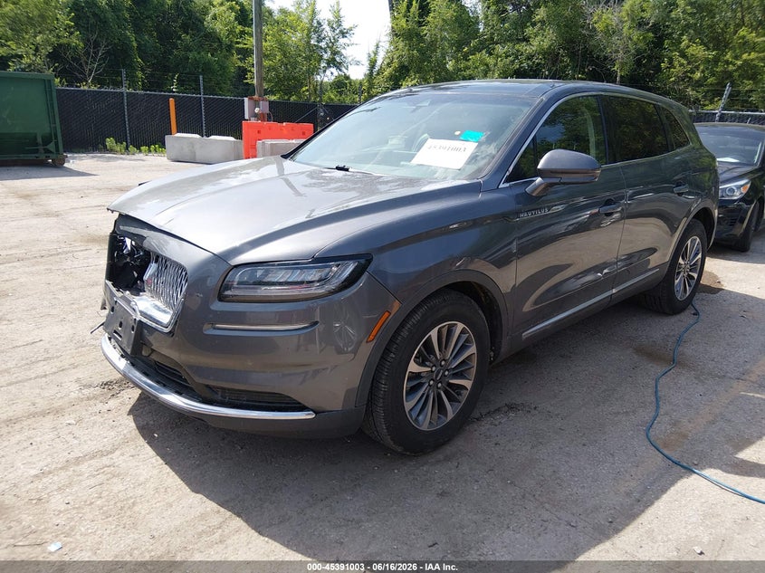 Vin: 2lmpj8k90mbl11535, lot: 45889006, lincoln nautilus reserve 20212