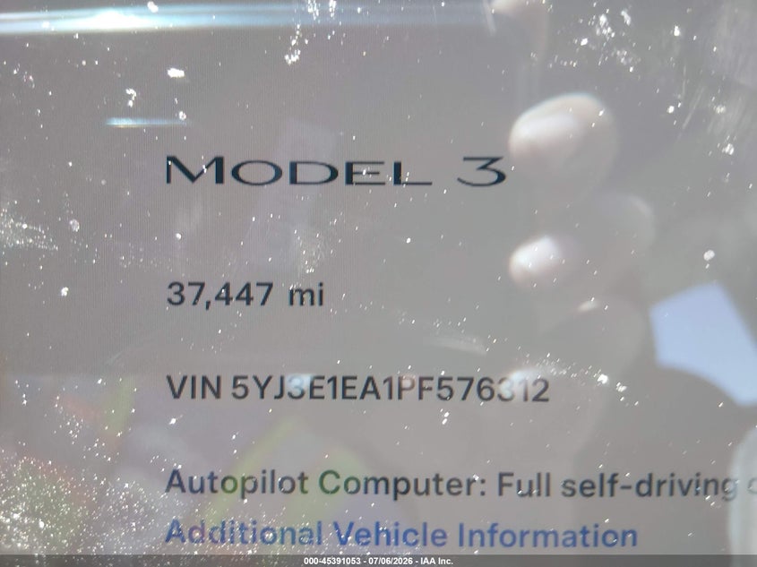2023 TESLA MODEL 3 auction photo 7