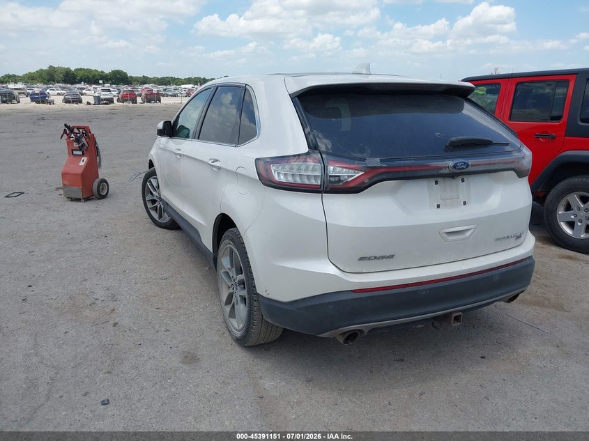 Vin: 2fmpk4k88fbc41861, lot: 45889154, ford edge titanium 20153