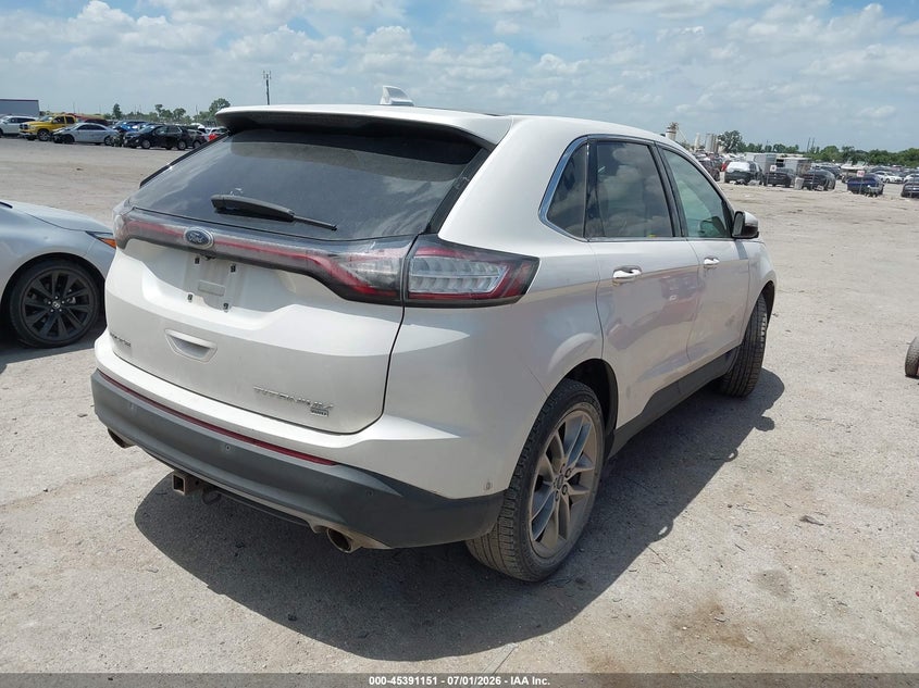 Vin: 2fmpk4k88fbc41861, lot: 45889154, ford edge titanium 20154