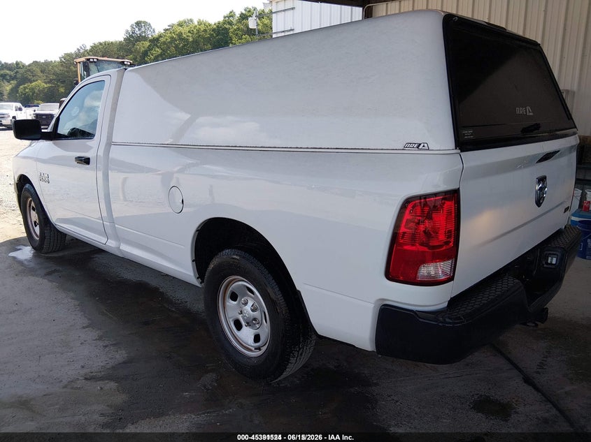 Vin: 3c6jr6dg5jg318110, lot: 45889527, ram 1500 tradesman  4x2 8' box 20183