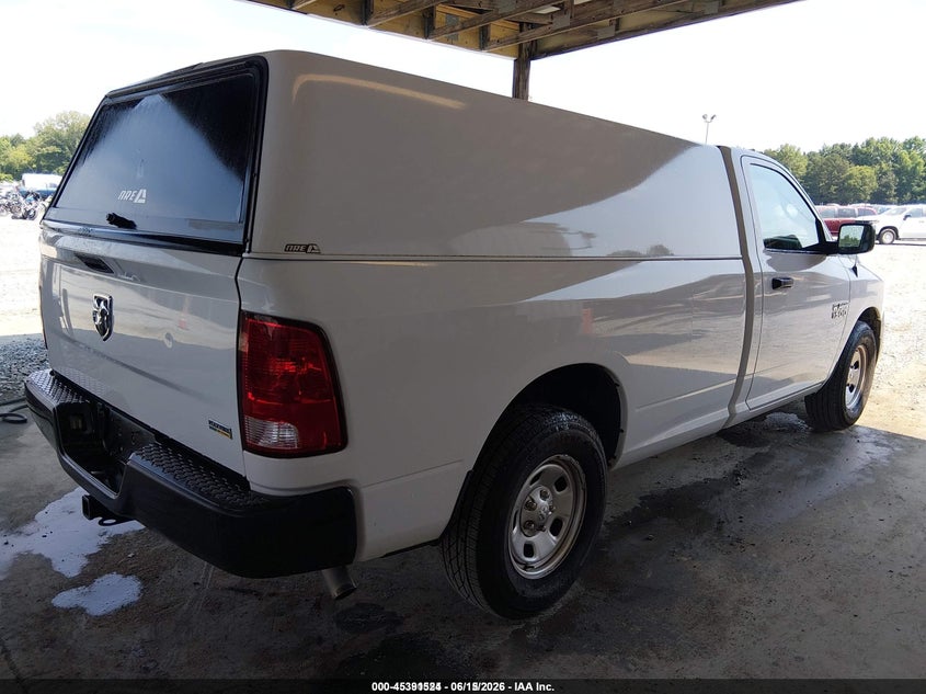 Vin: 3c6jr6dg5jg318110, lot: 45889527, ram 1500 tradesman  4x2 8' box 20184