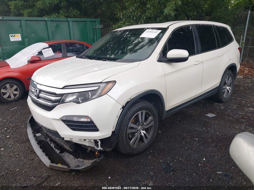Vin: 5fnyf5h55jb002327, lot: 45889555, honda pilot ex-l 20182