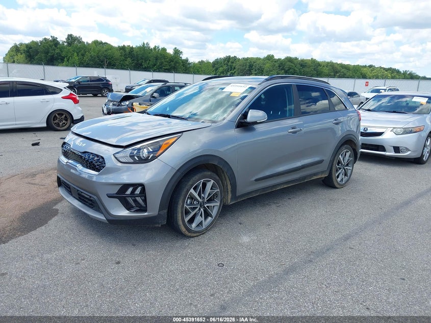 Vin: kndcc3lc1n5532511, lot: 45889655, kia niro touring se 20222