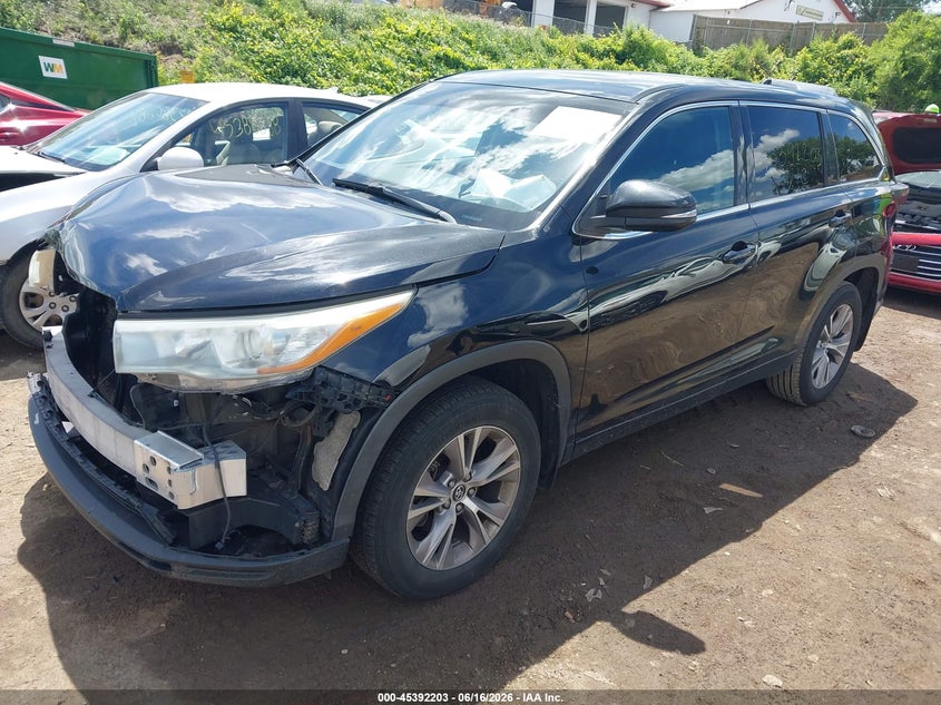 Vin: 5tdbkrfh5gs322550, lot: 45890206, toyota highlander le plus v6 20162