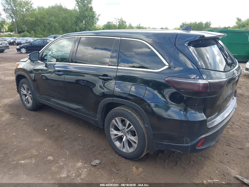 Vin: 5tdbkrfh5gs322550, lot: 45890206, toyota highlander le plus v6 20163