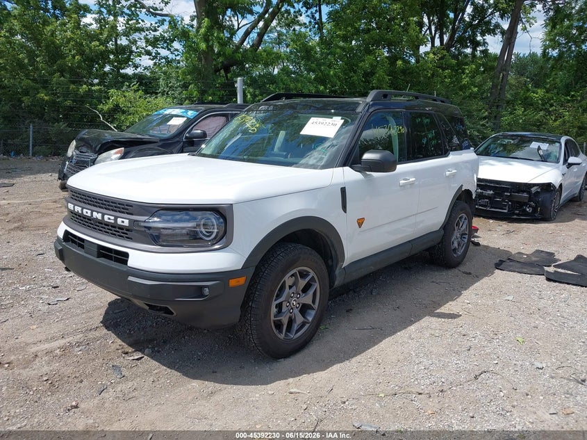 Vin: 3fmcr9d96rrf74532, lot: 45890233, ford bronco sport badlands 20242