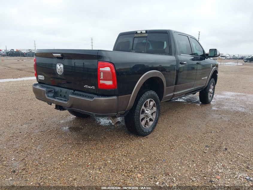 Vin: 3c6ur5gl4kg709072, lot: 45890243, ram 2500 longhorn  4x4 6'4 box 20194