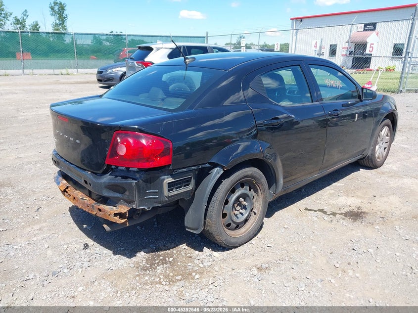 Vin: 1c3cdzab3en216297, lot: 45890549, dodge avenger se 20144