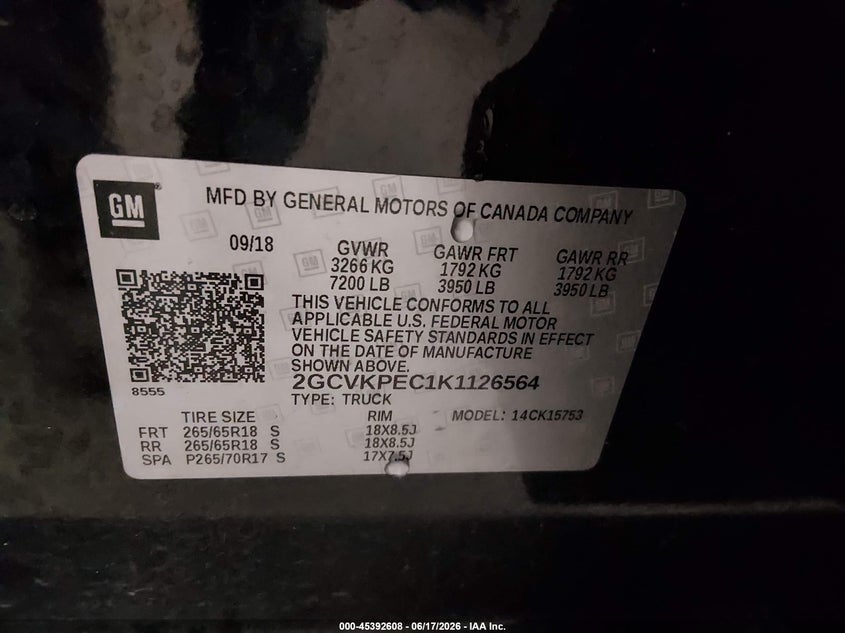 2019 CHEVROLET SILVERADO TRUCK 5.3L V-8 DI, VVT, 355HP