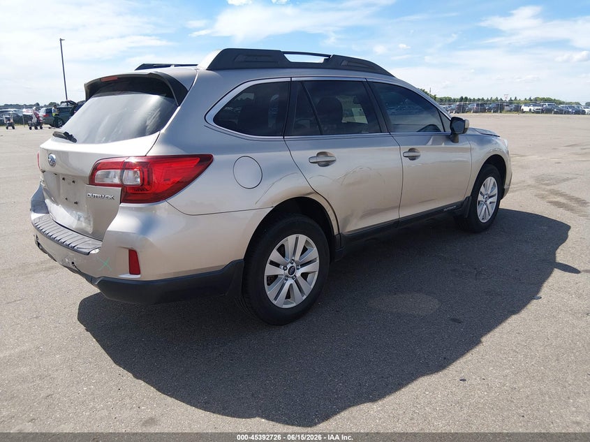 Vin: 4s4bsbcc7f3346148, lot: 45890729, subaru outback 2.5i premium 20154