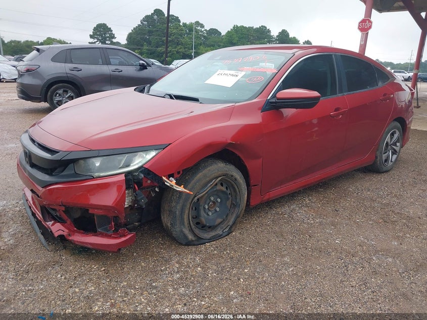 2019 Honda Civic Lx 19XFC2F61KE039392 photo 1