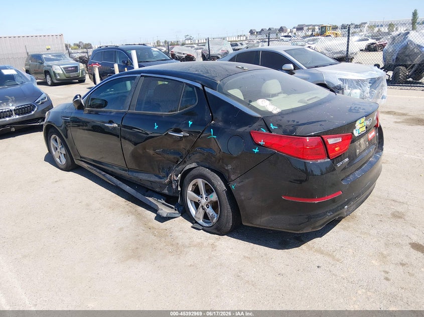 Vin: 5xxgm4a76eg308110, lot: 45890972, kia optima lx 20143