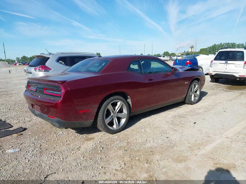 Vin: 2c3cdzbt4hh548883, lot: 45891251, dodge challenger r/t 20174