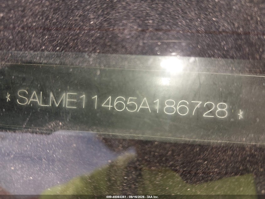 2005 Land Rover Range Rover Hse VIN: SALME11465A186728 Lot: 45393361