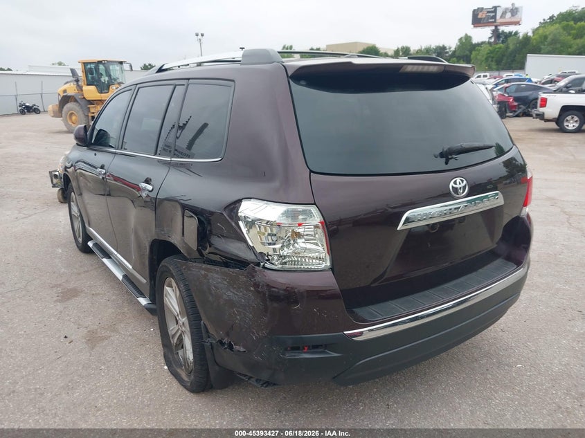 Vin: 5tdyk3eh4cs066002, lot: 45891430, toyota highlander limited v6 20123