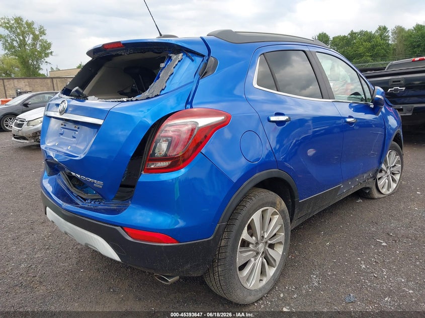 Vin: kl4cjesb6hb132289, lot: 45891650, buick encore preferred 20174