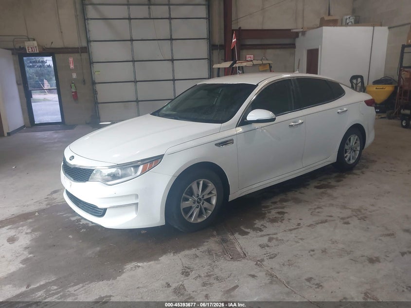 Vin: knagt4l39g5116133, lot: 45891680, kia optima lx 20162