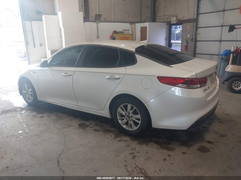 Vin: knagt4l39g5116133, lot: 45891680, kia optima lx 20163