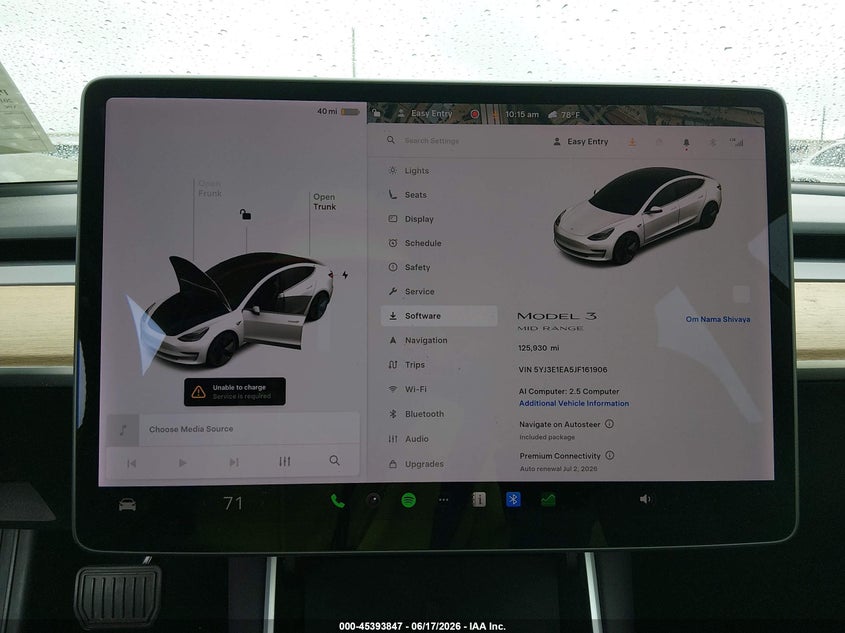2018 TESLA MODEL 3 auction photo 7