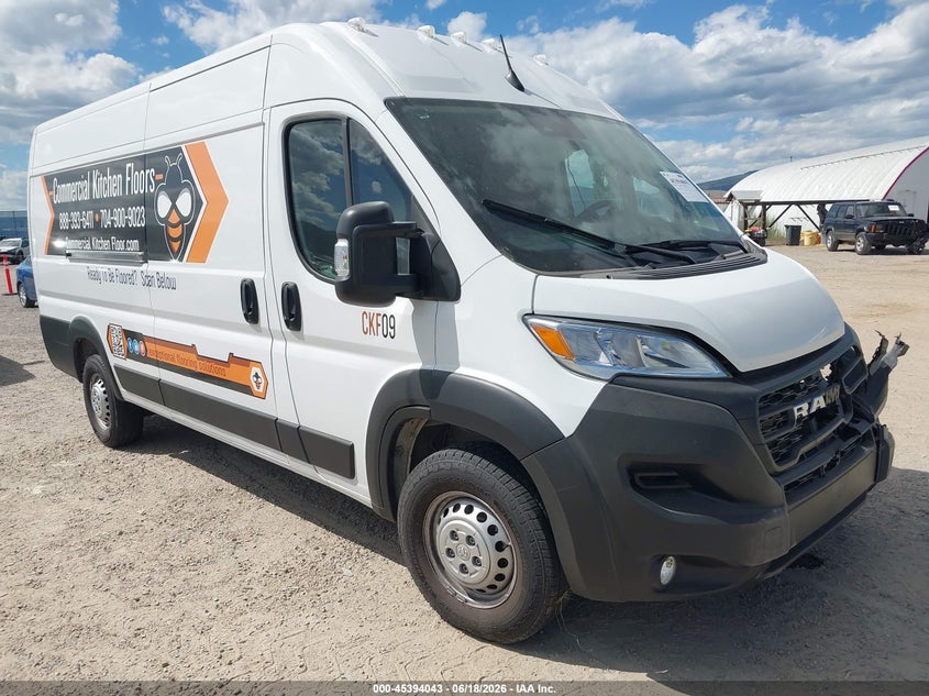 Vin: 3c6mrvjg3se563271, lot: 45892046, ram promaster 3500 cargo van tradesman high roof 159 wb ext 2025 img_1