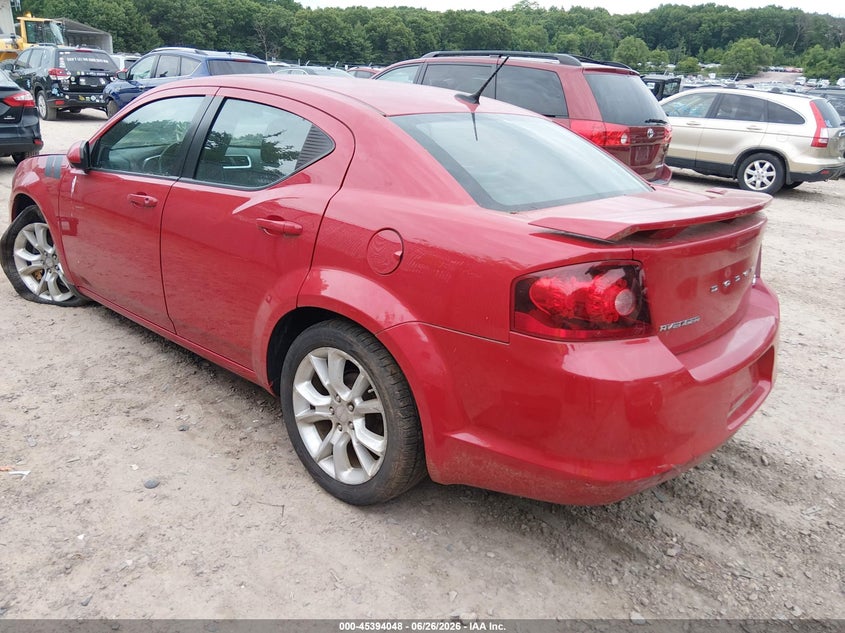 Vin: 1c3cdzbg0cn313190, lot: 45892051, dodge avenger r/t 20123