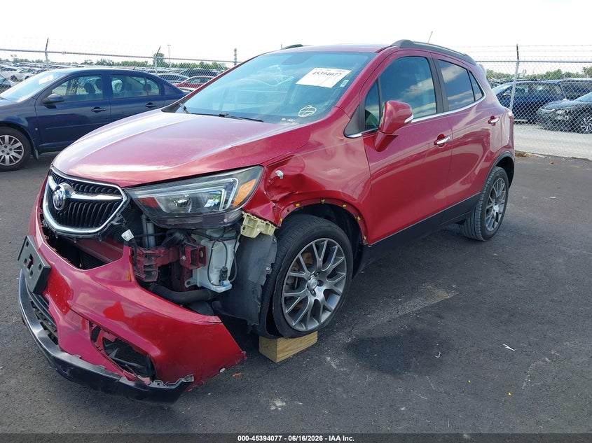 Vin: kl4cj1sbxhb127542, lot: 45892080, buick encore sport touring 20172