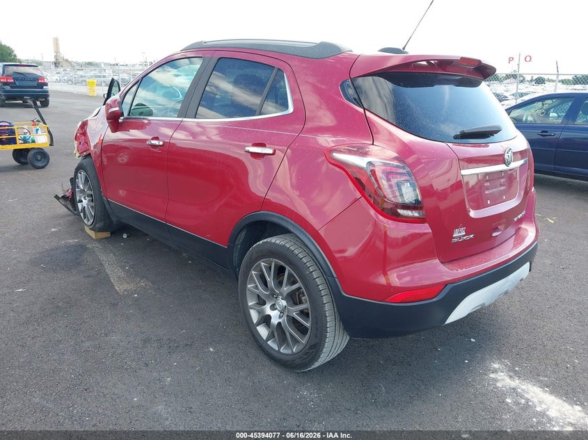 Vin: kl4cj1sbxhb127542, lot: 45892080, buick encore sport touring 20173