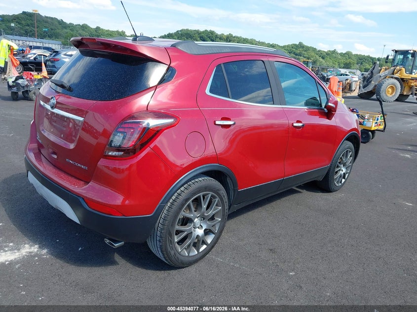 Vin: kl4cj1sbxhb127542, lot: 45892080, buick encore sport touring 20174