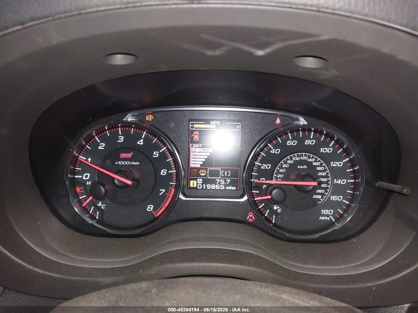 2019 Subaru Wrx Sti VIN: JF1VA2S68K9830231 Lot: 45394194