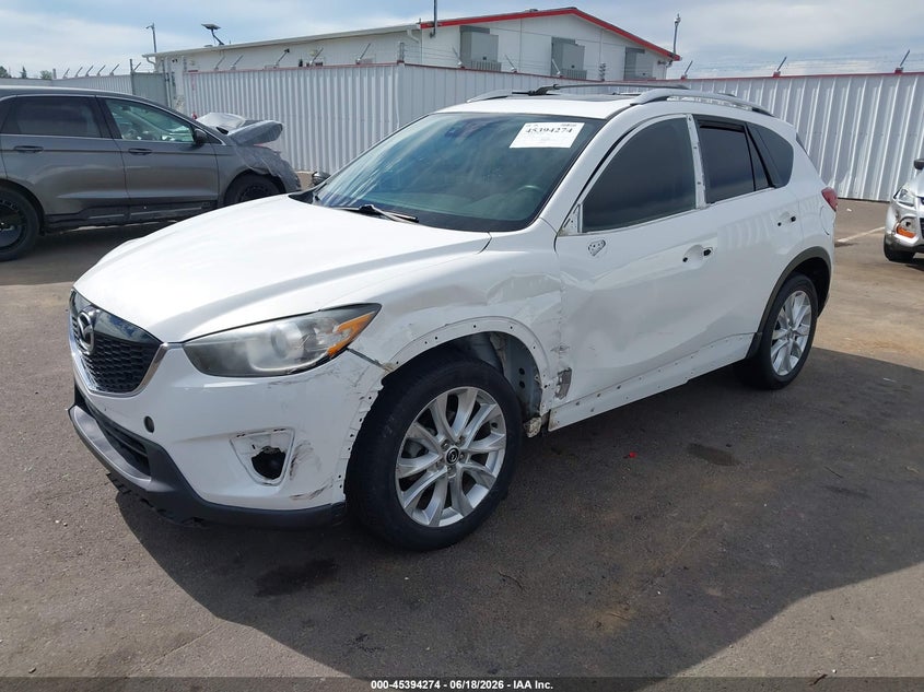 Vin: jm3ke2dy3e0332910, lot: 45892277, mazda cx-5 grand touring 20142