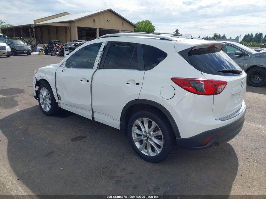 Vin: jm3ke2dy3e0332910, lot: 45892277, mazda cx-5 grand touring 20143
