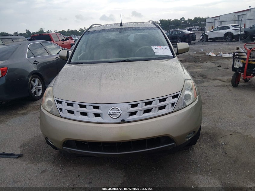 2005 Nissan Murano Sl VIN: JN8AZ08T85W331460 Lot: 45394372