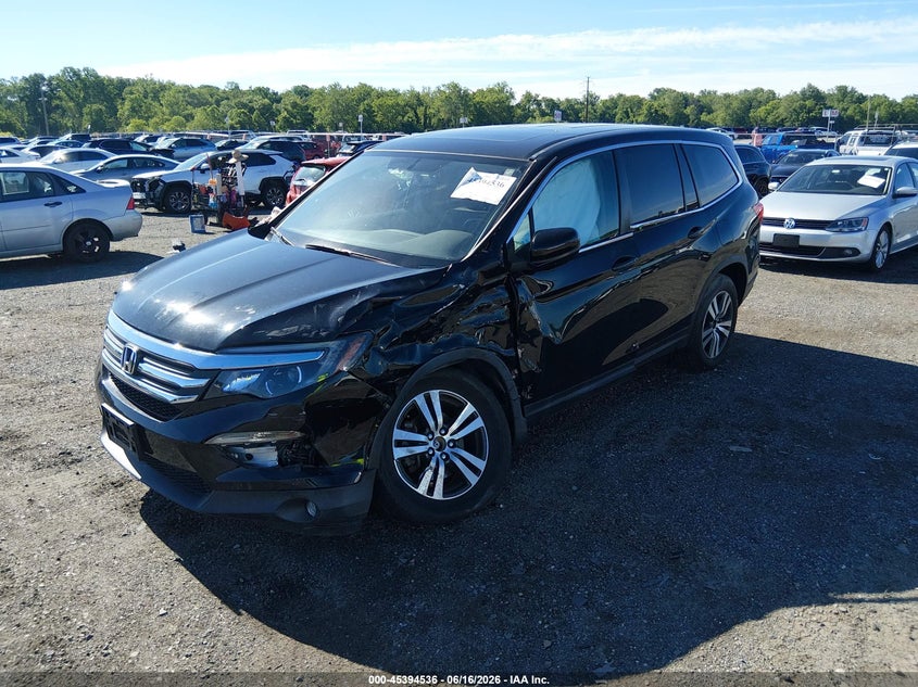Vin: 5fnyf6h55gb041837, lot: 45892539, honda pilot ex-l 20162
