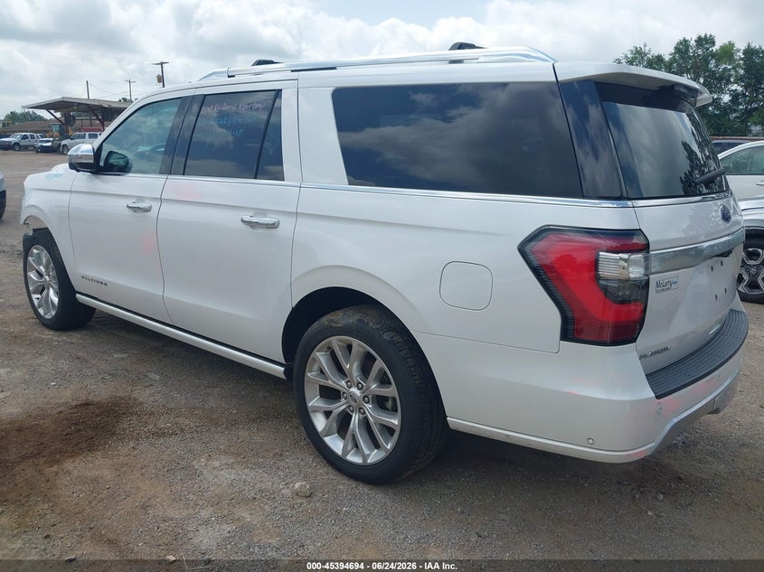 Vin: 1fmjk1mt7kea65275, lot: 45892697, ford expedition max platinum 20193