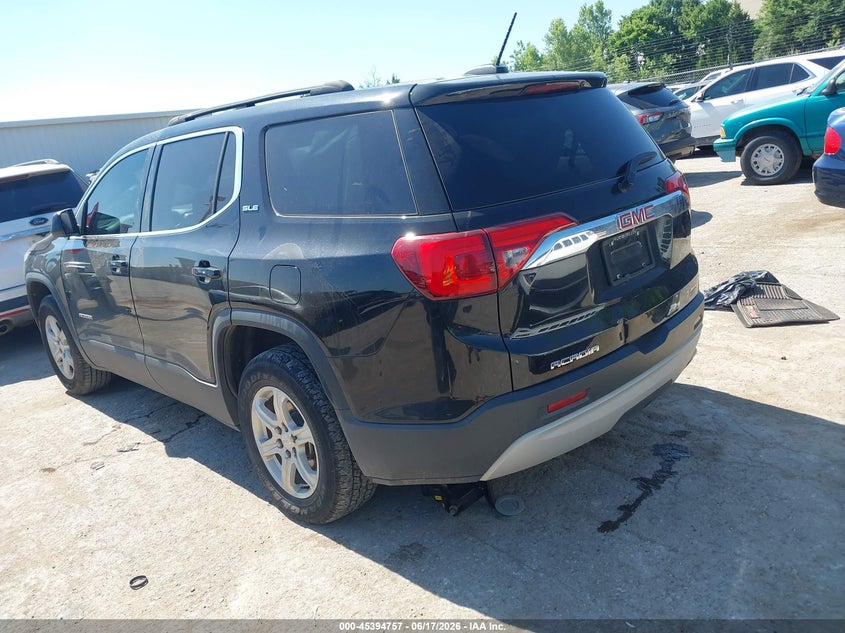 Vin: 1gkknkla3jz237190, lot: 45892760, gmc acadia sle-1 20183