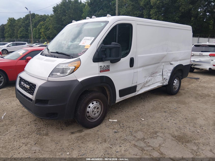 Vin: 3c6lrvvg3me547242, lot: 45893036, ram promaster 2500 low roof 136 wb 20212