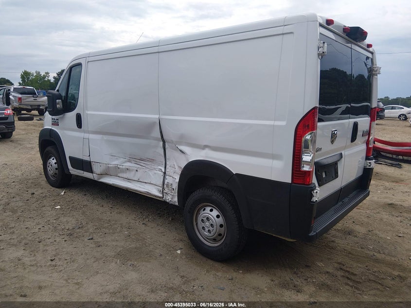 Vin: 3c6lrvvg3me547242, lot: 45893036, ram promaster 2500 low roof 136 wb 20213