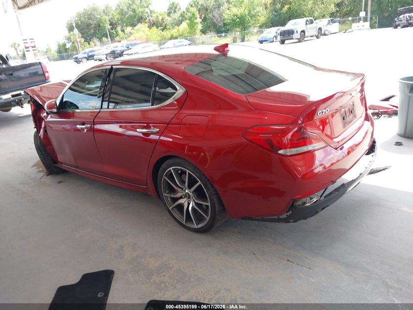 Vin: kmtg54lexlu056427, lot: 45893202, genesis g70 3.3t rwd 20203