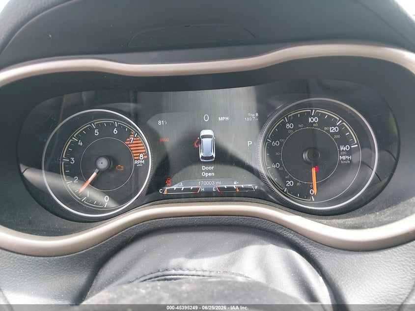 2017 JEEP CHEROKEE SPORT UTILITY VEHICLE 3.2L V-6 DOHC, 271HP