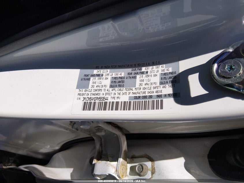 2024 MAZDA CX-30 SPORT UTILITY VEHICLE 2.5L I-4 DI, DOHC, VVT, 191HP