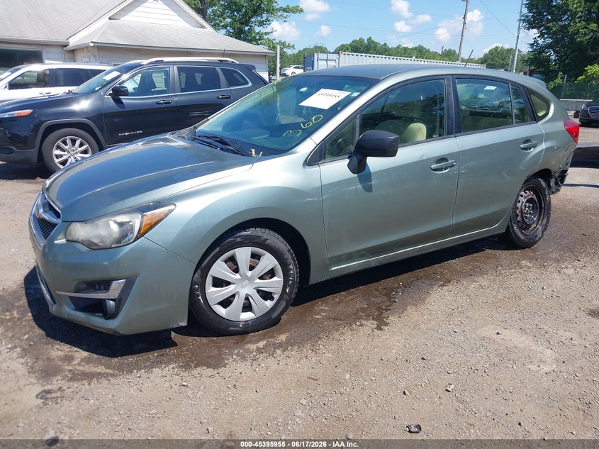 Vin: jf1gpaa60fg304955, lot: 45893958, subaru impreza 2.0i 20152