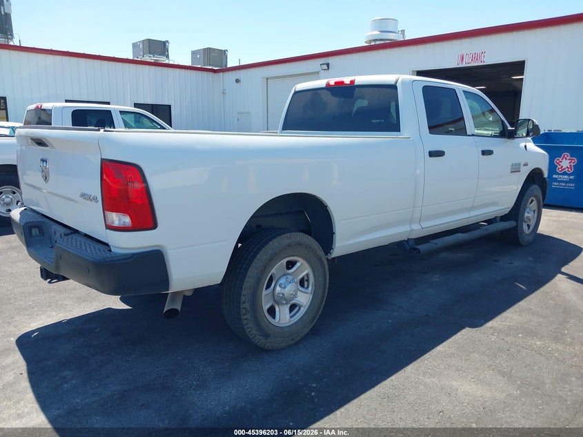 Vin: 3c6ur5hj0jg287569, lot: 45894205, ram 2500 tradesman  4x4 8' box 20184